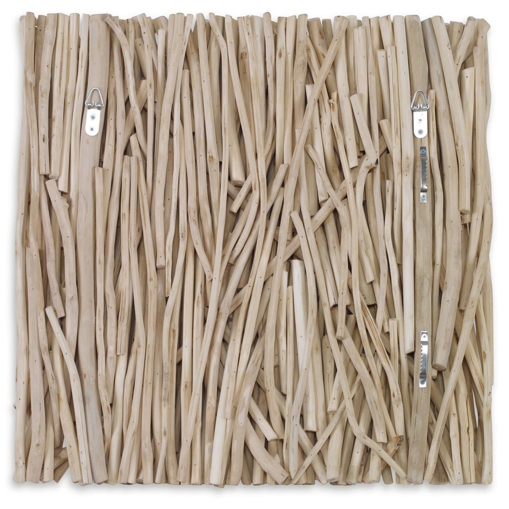 Gathered Teak Square Wood Wall Decor by Uttermost