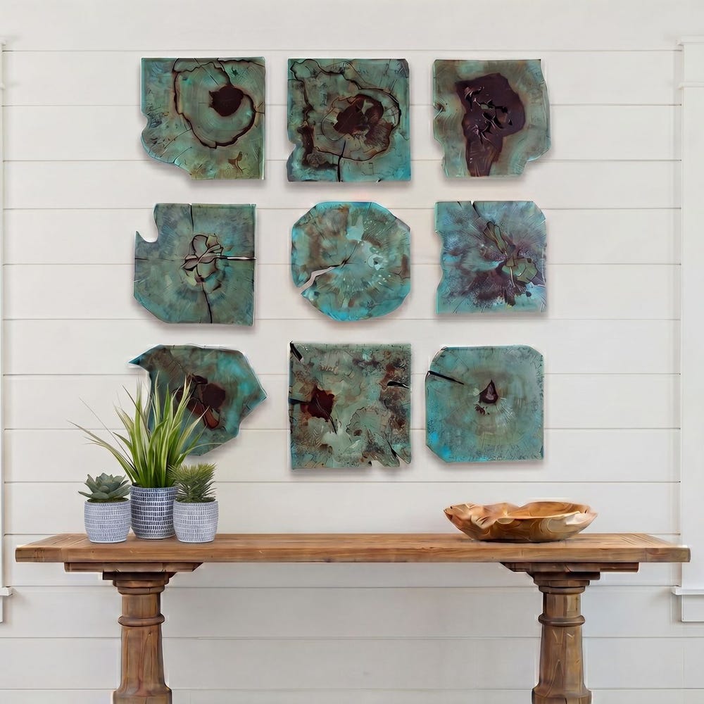 Uttermost Bahati Wood Wall Decor - Set of 9