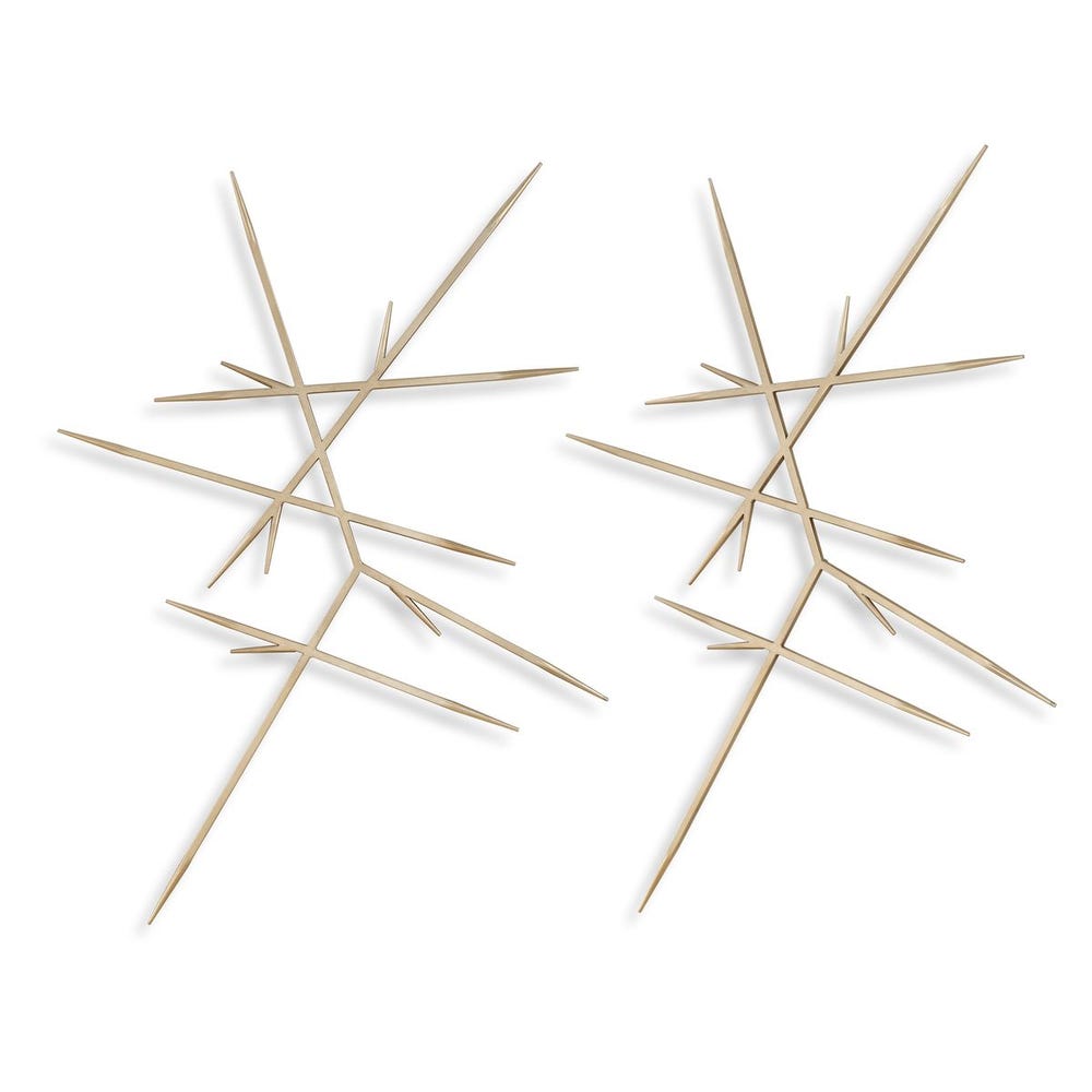 Uttermost Fireworks Silver Wall Decor - Set of 2