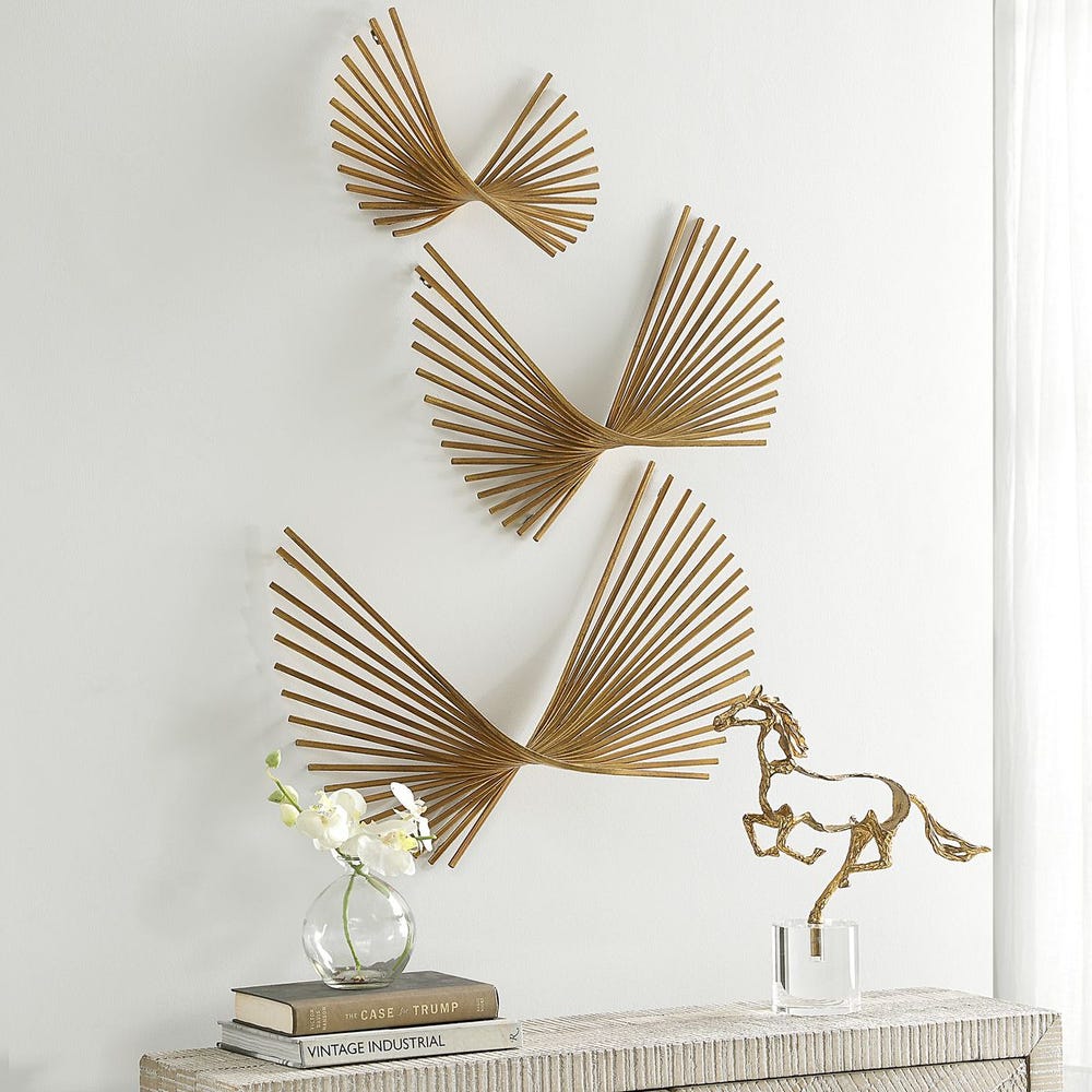Uttermost Coreograph Antique Gold Wall Decor - Set of 3