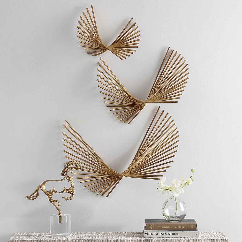Uttermost Coreograph Antique Gold Wall Decor - Set of 3