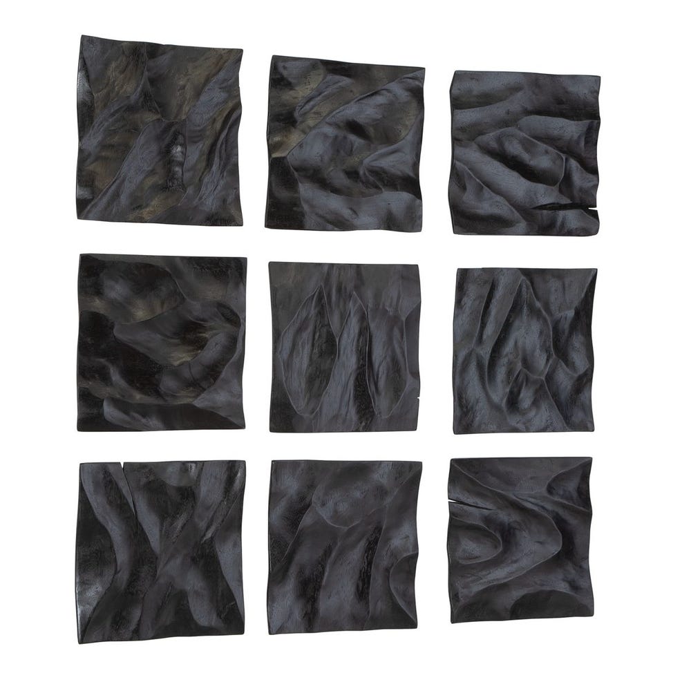 Uttermost Malosi Black Wood Wall Decor - Set of 9
