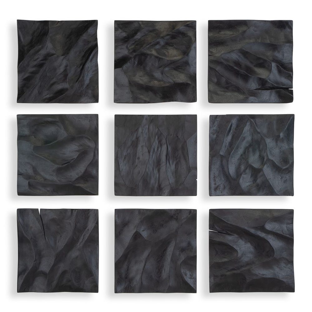 Uttermost Malosi Black Wood Wall Decor - Set of 9