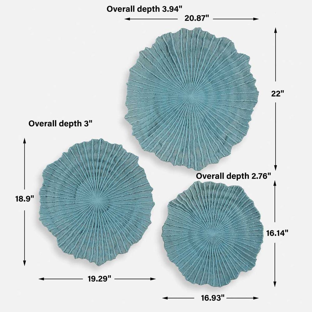 Uttermost Ocean Gems Wall Decor - Set of 3