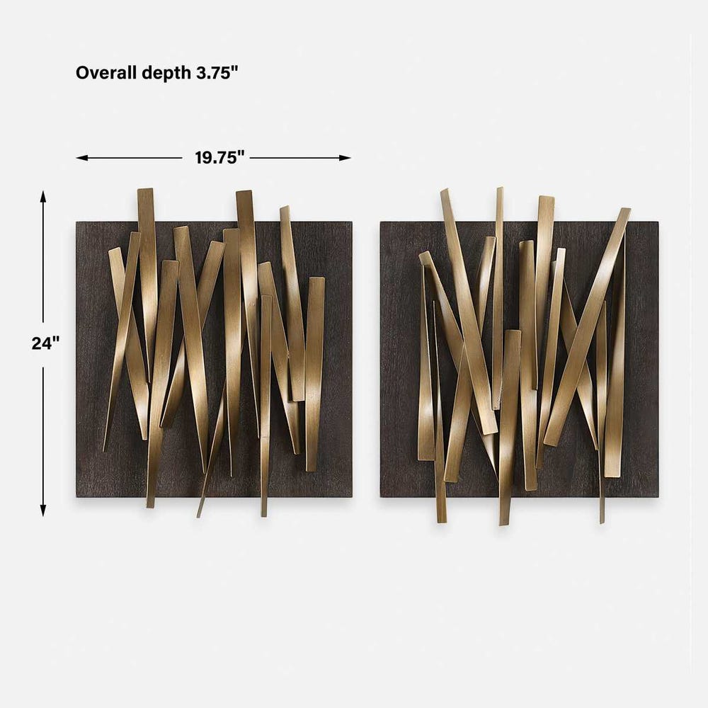 Uttermost Crosshatch Metal Wall Decor - Set of 2