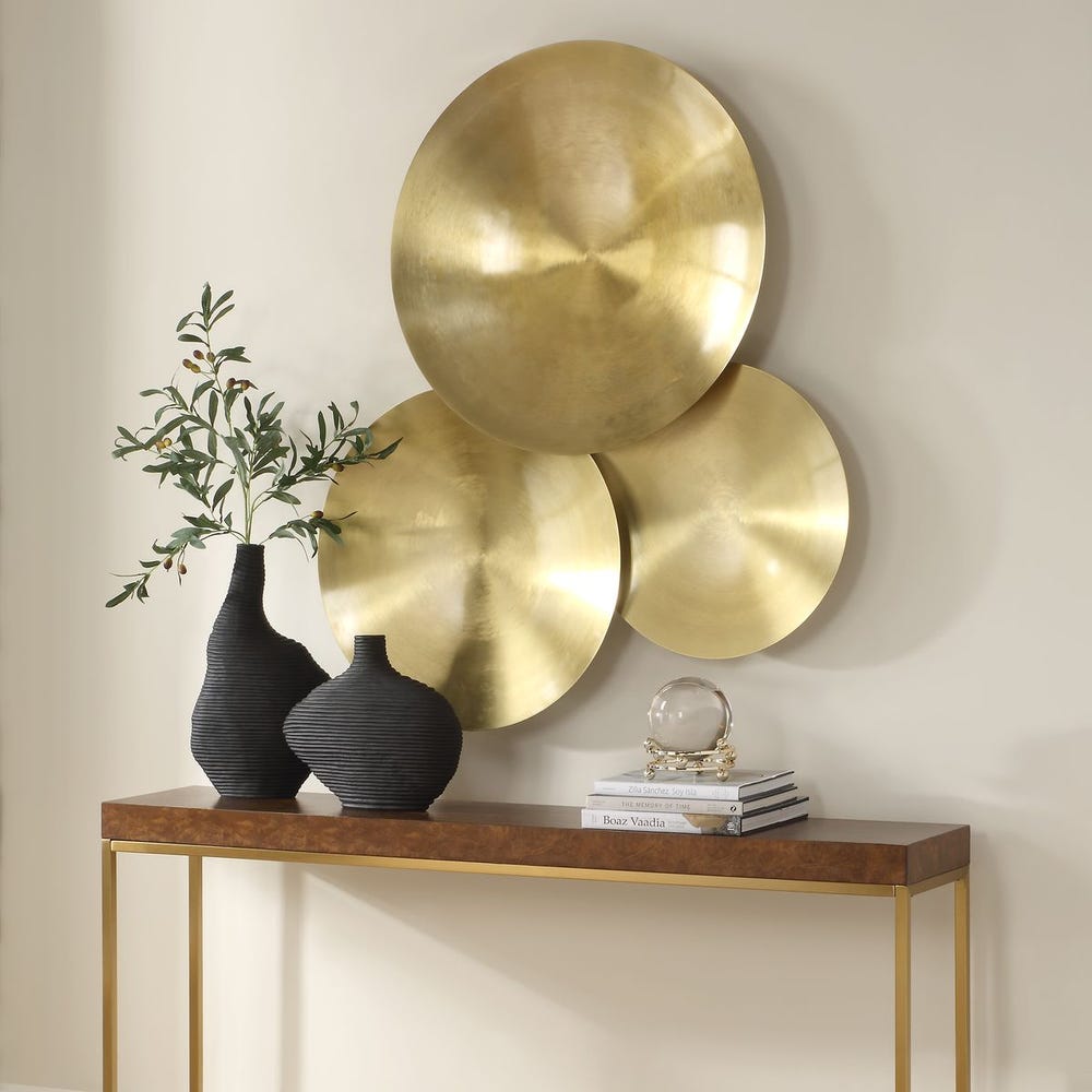 Cymbalic Round Brass Wall Art - Set of 3 by Uttermost