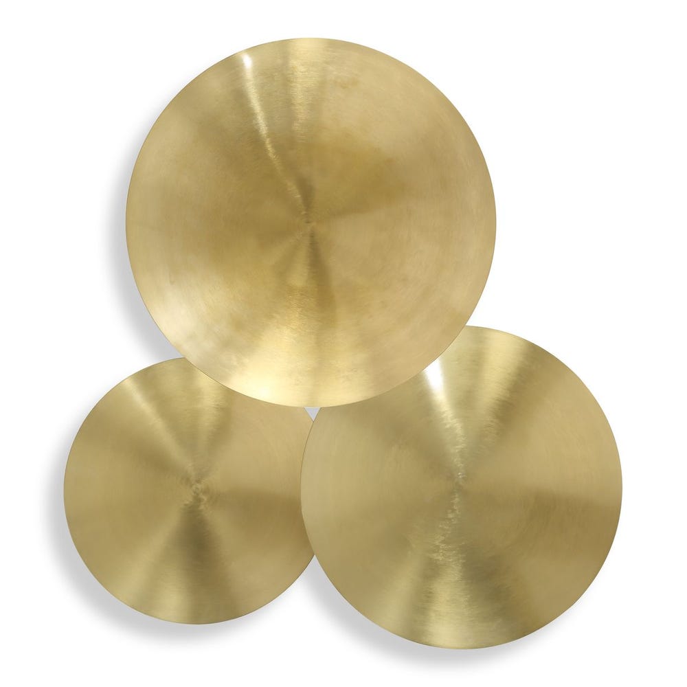 Cymbalic Round Brass Wall Art - Set of 3 by Uttermost