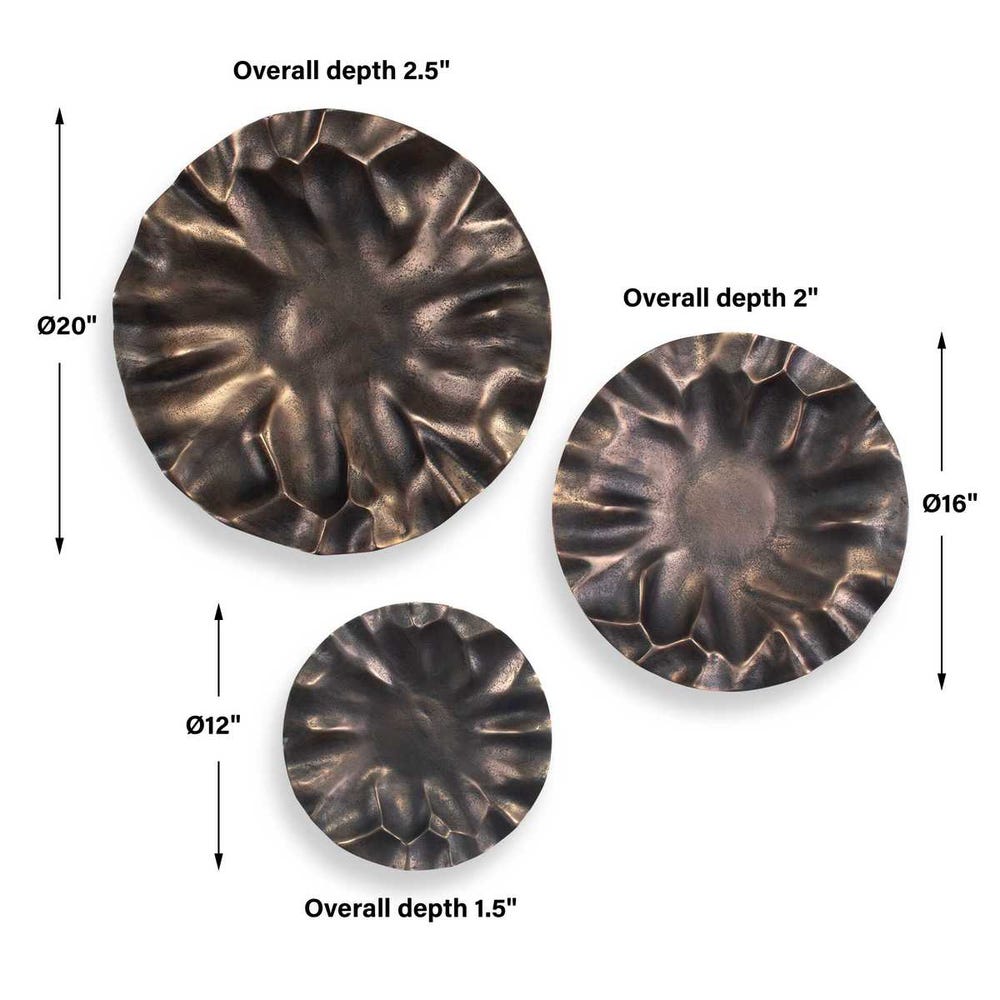 Uttermost Peonia Outdoor Wall Art - Set of 3