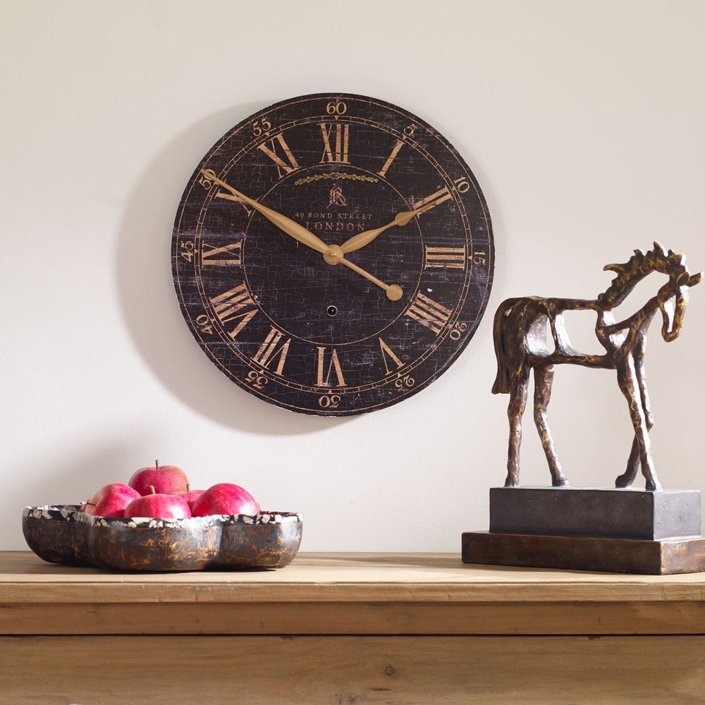 Uttermost Bond Street Black Wall Clock