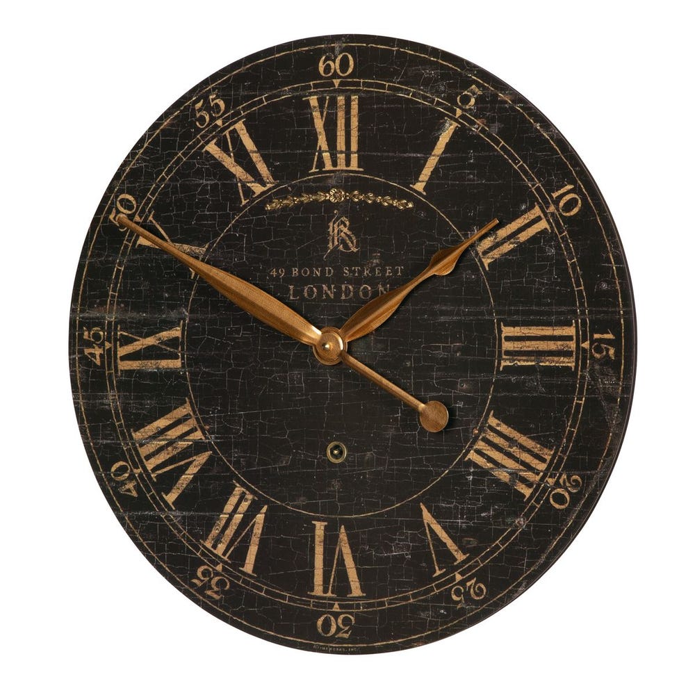 Uttermost Bond Street Black Wall Clock