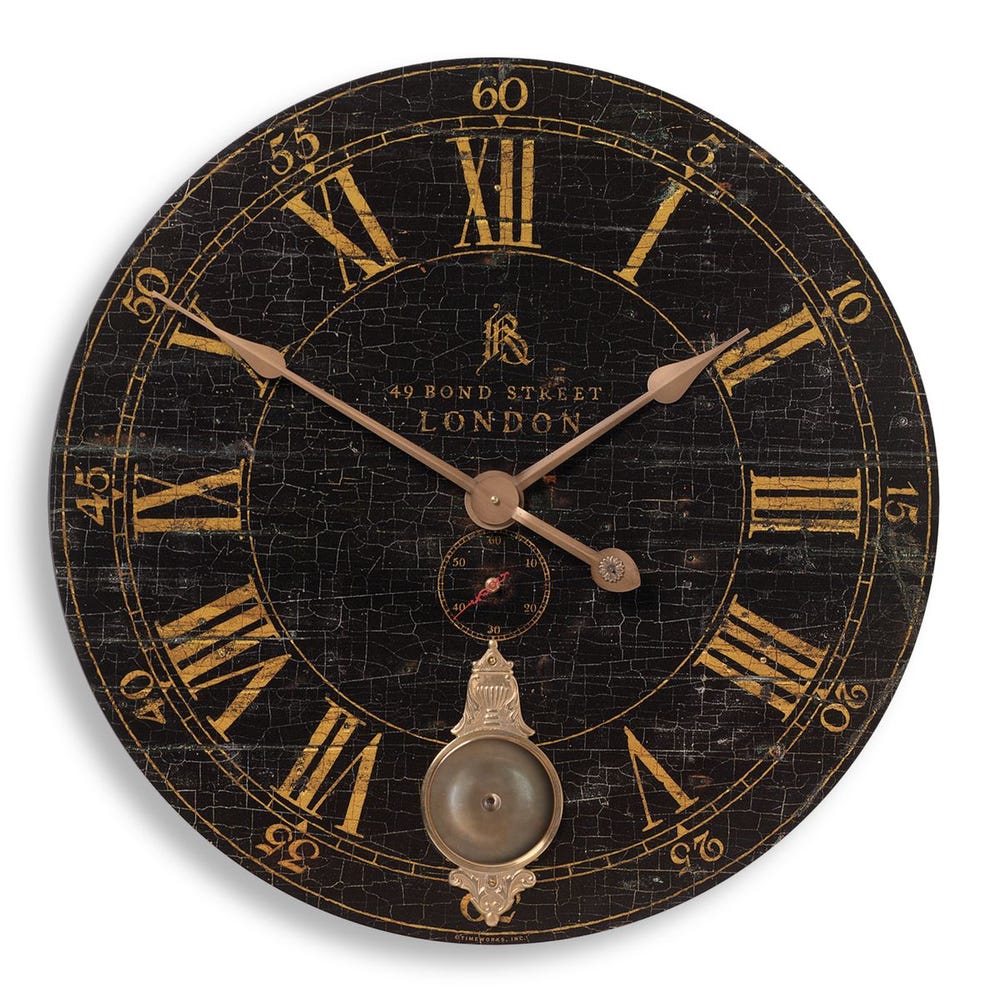 Uttermost Bond Street Black Wall Clock
