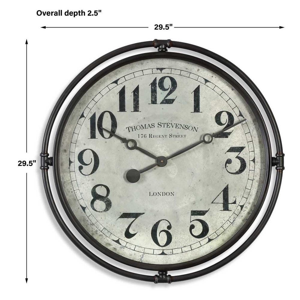 Uttermost Nakul Industrial Wall Clock