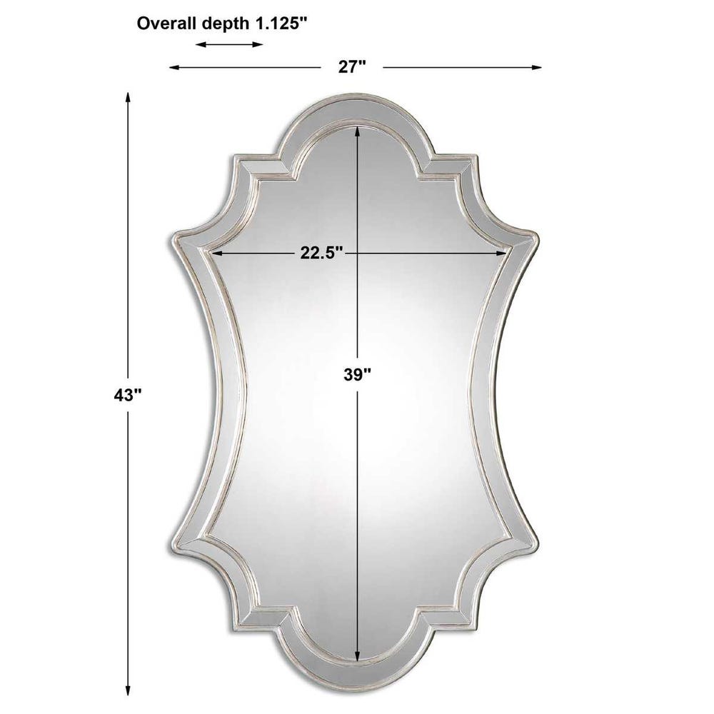 Elara Antiqued Silver Wall Mirror by Uttermost