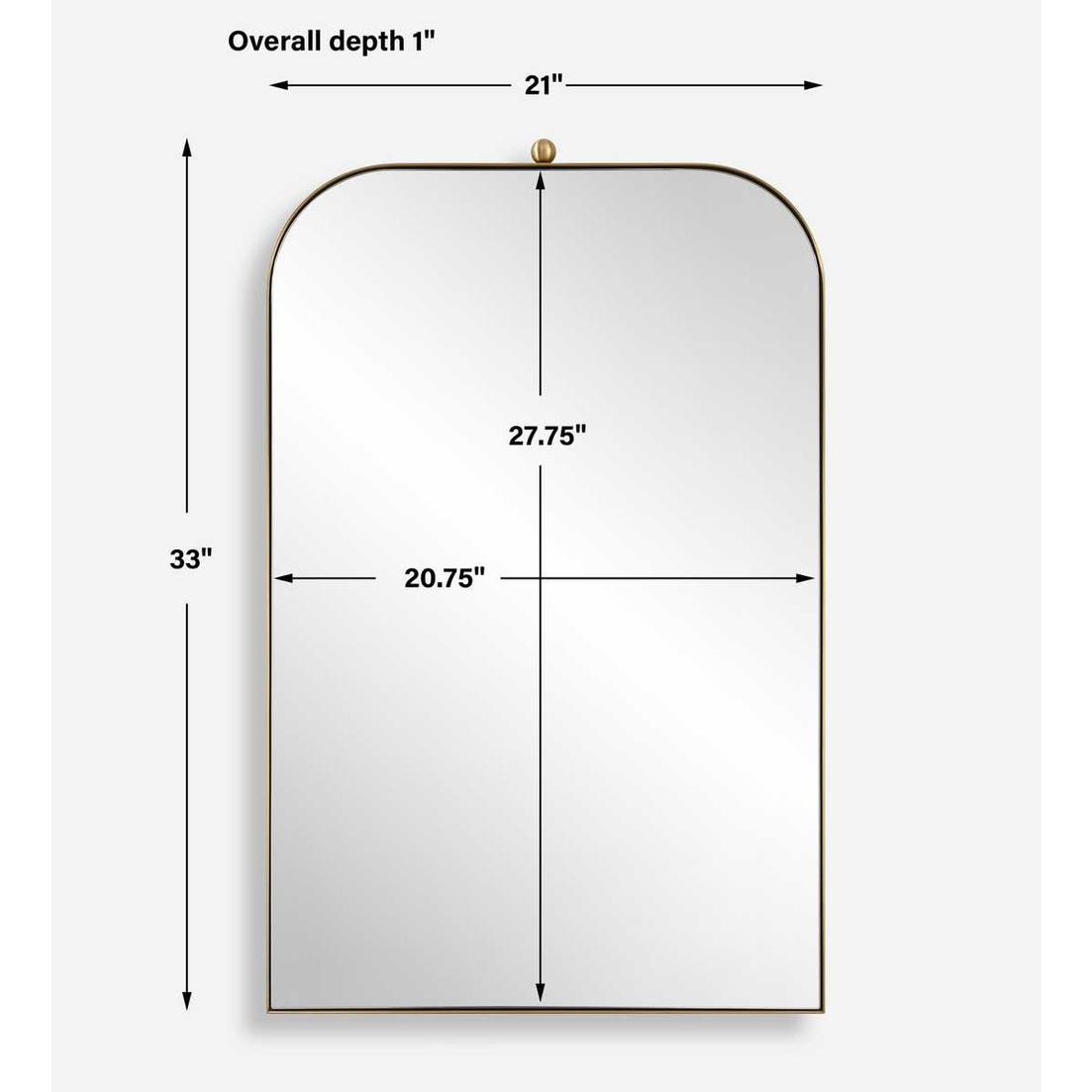 Uttermost Cassidy Brass Arch Mirror