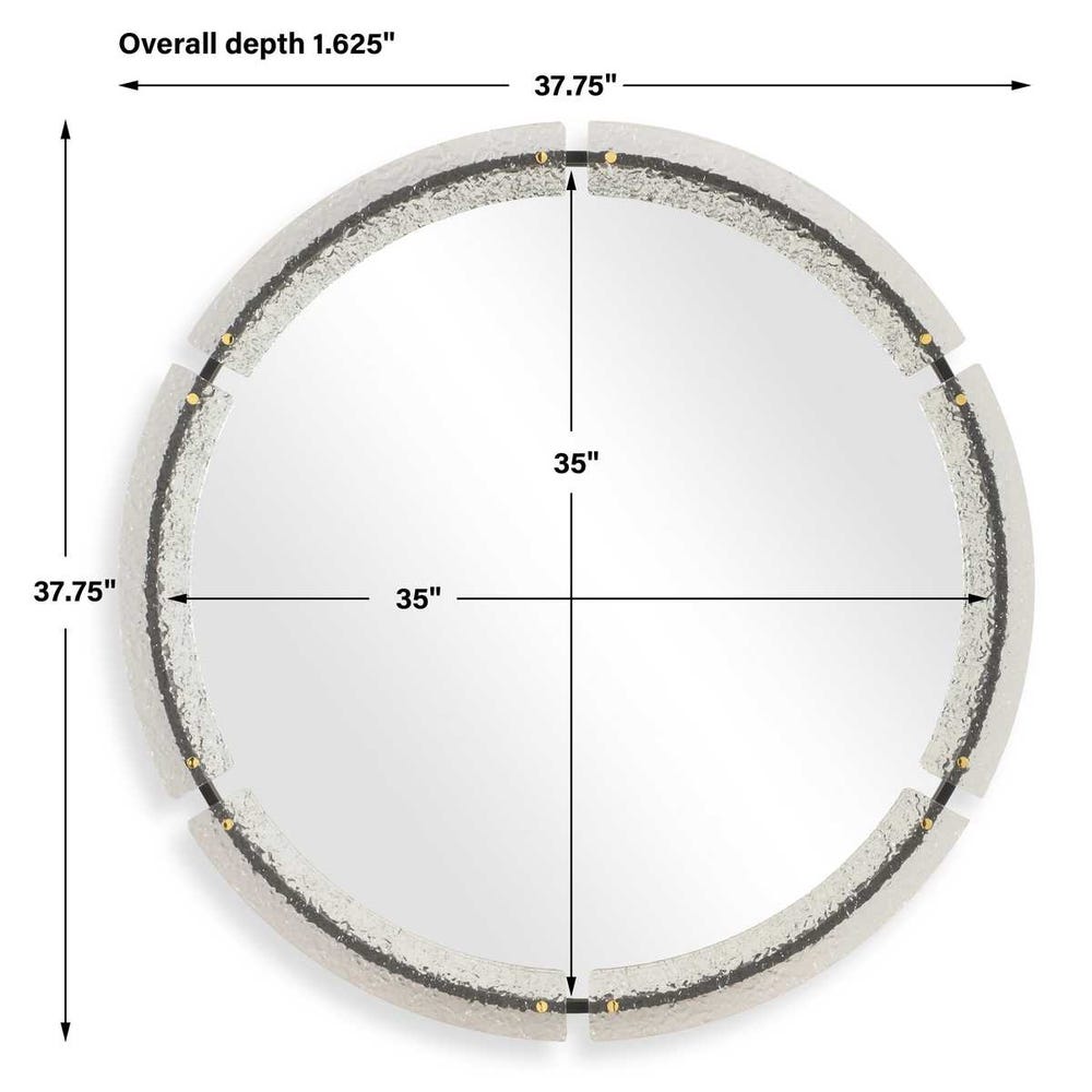 Uttermost Crystalline Round Mirror
