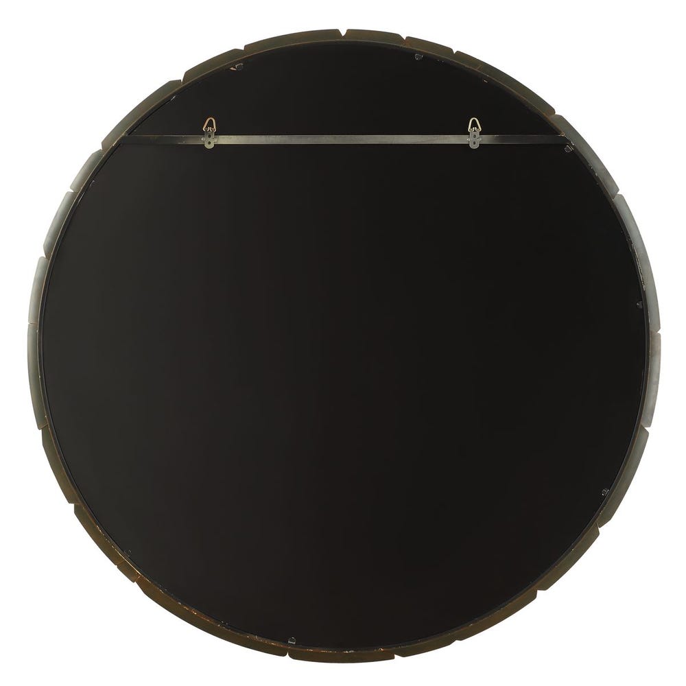 Uttermost Auger Amber Glass Round Mirror