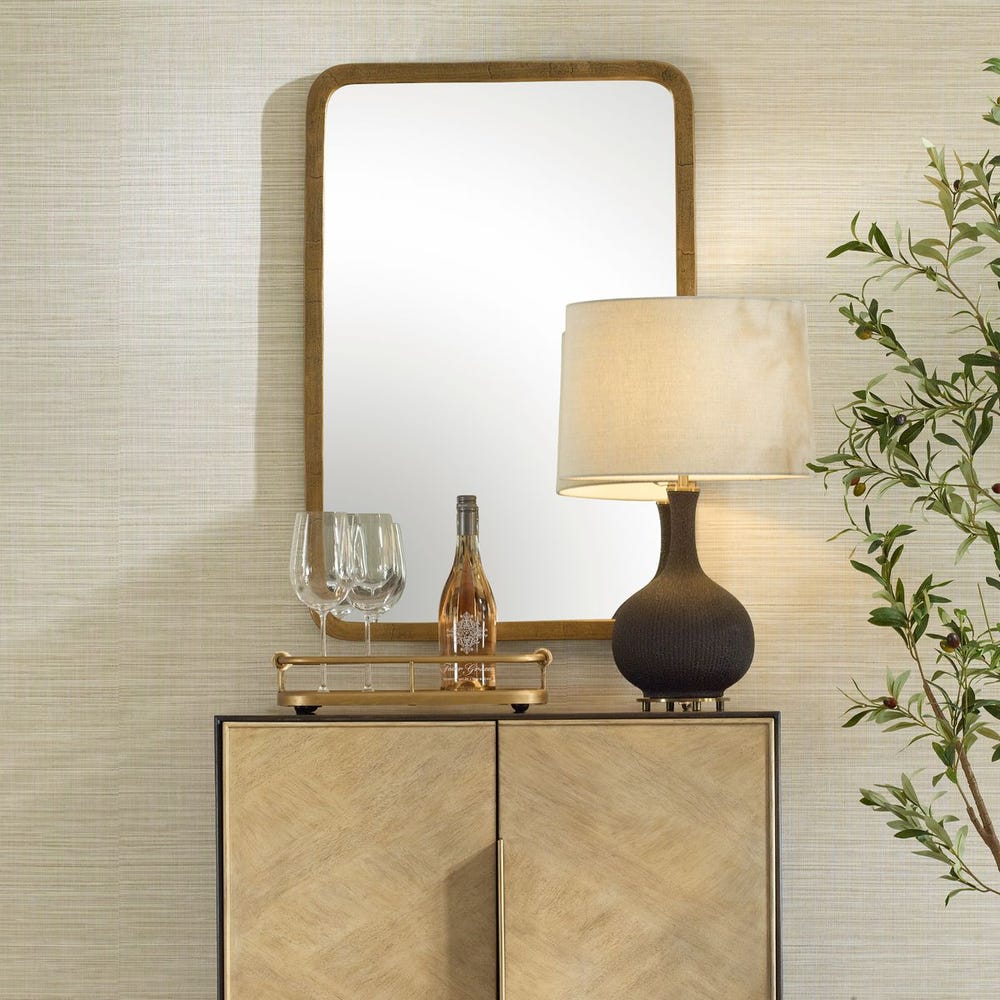 Uttermost Vestry Antique Brass Mirror