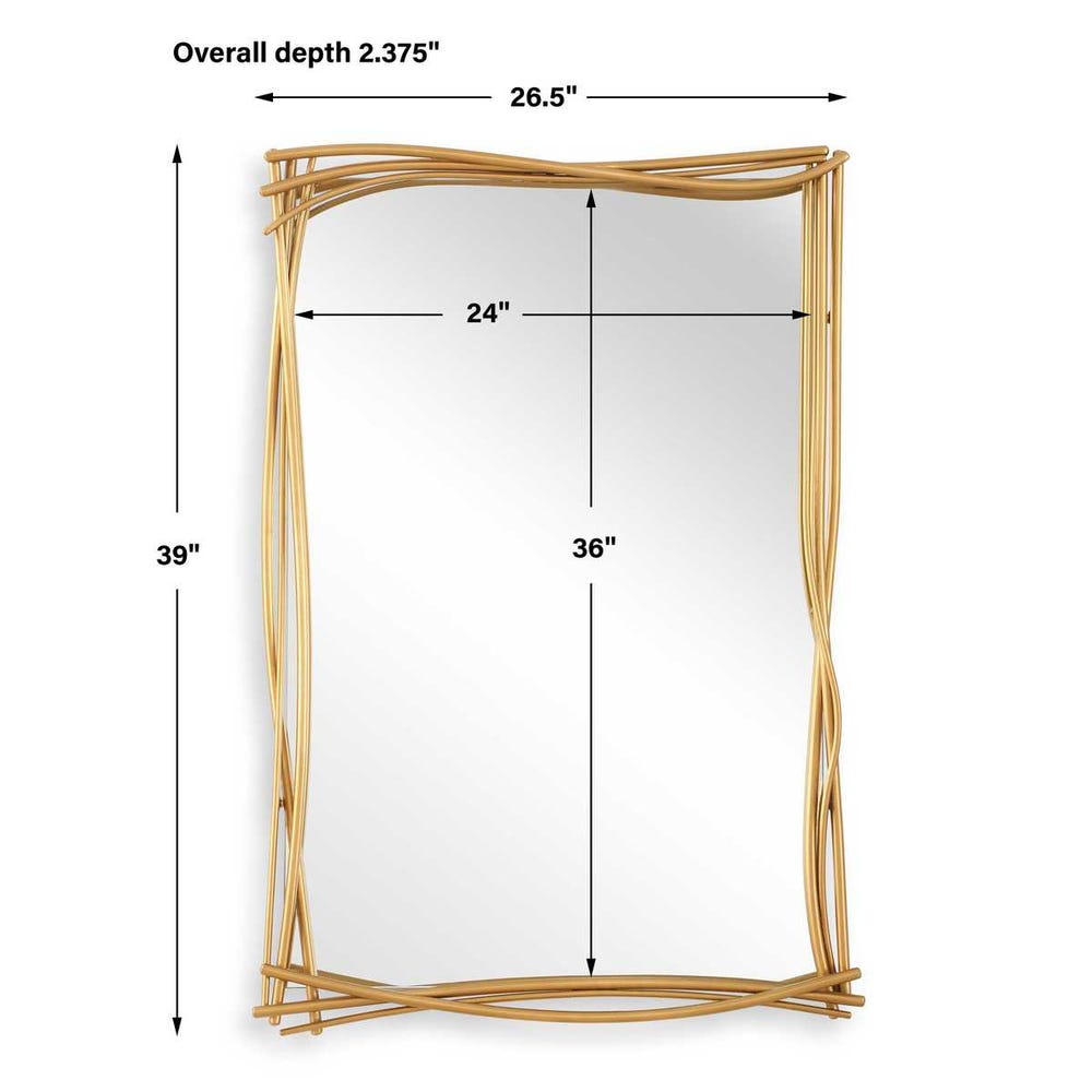 Uttermost Curved Branches Gold Mirror