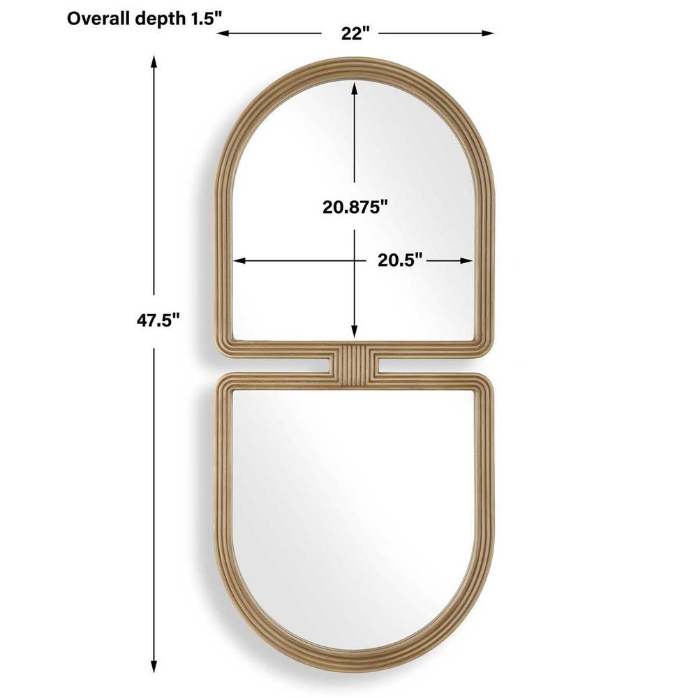 Uttermost Jacques Art Deco Gold Mirror