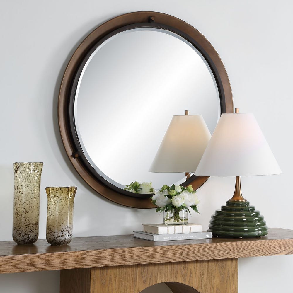 Uttermost Porthole Bronze Round Mirror