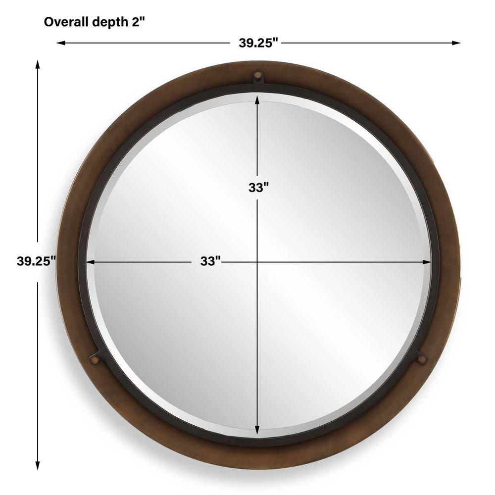 Uttermost Porthole Bronze Round Mirror