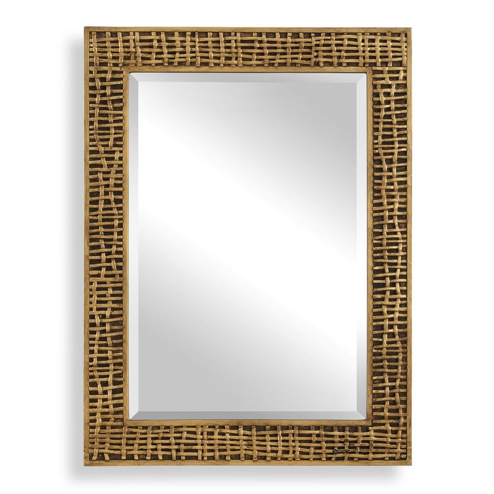 Uttermost Woven In Time Gold Mirror