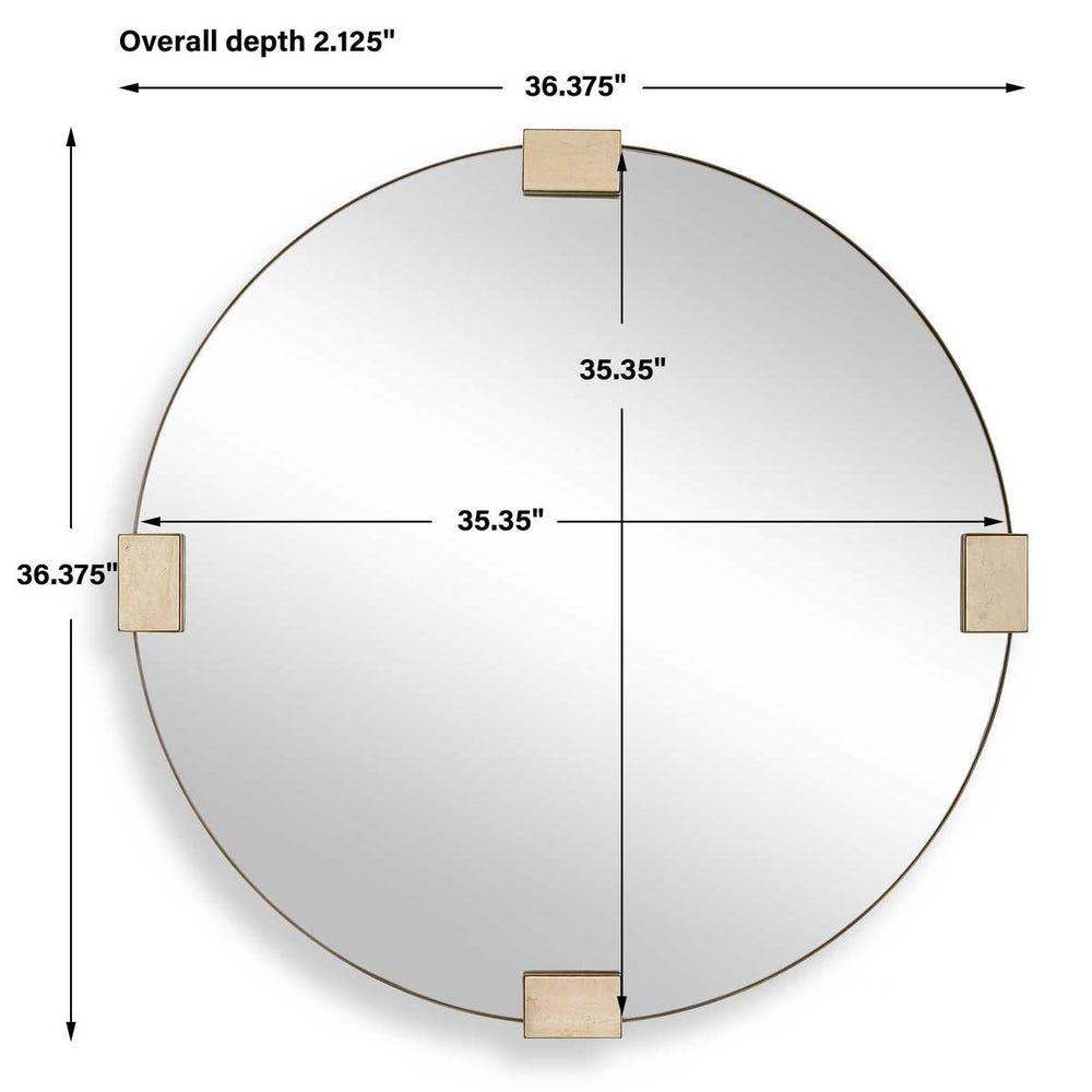 Uttermost Russo Travertine Round Mirror