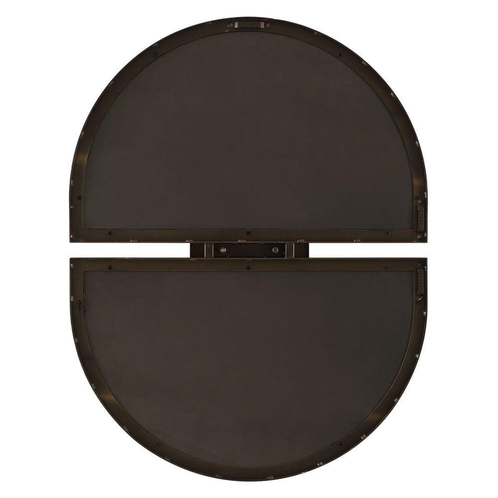 Uttermost Encase Modern White Oval Mirror