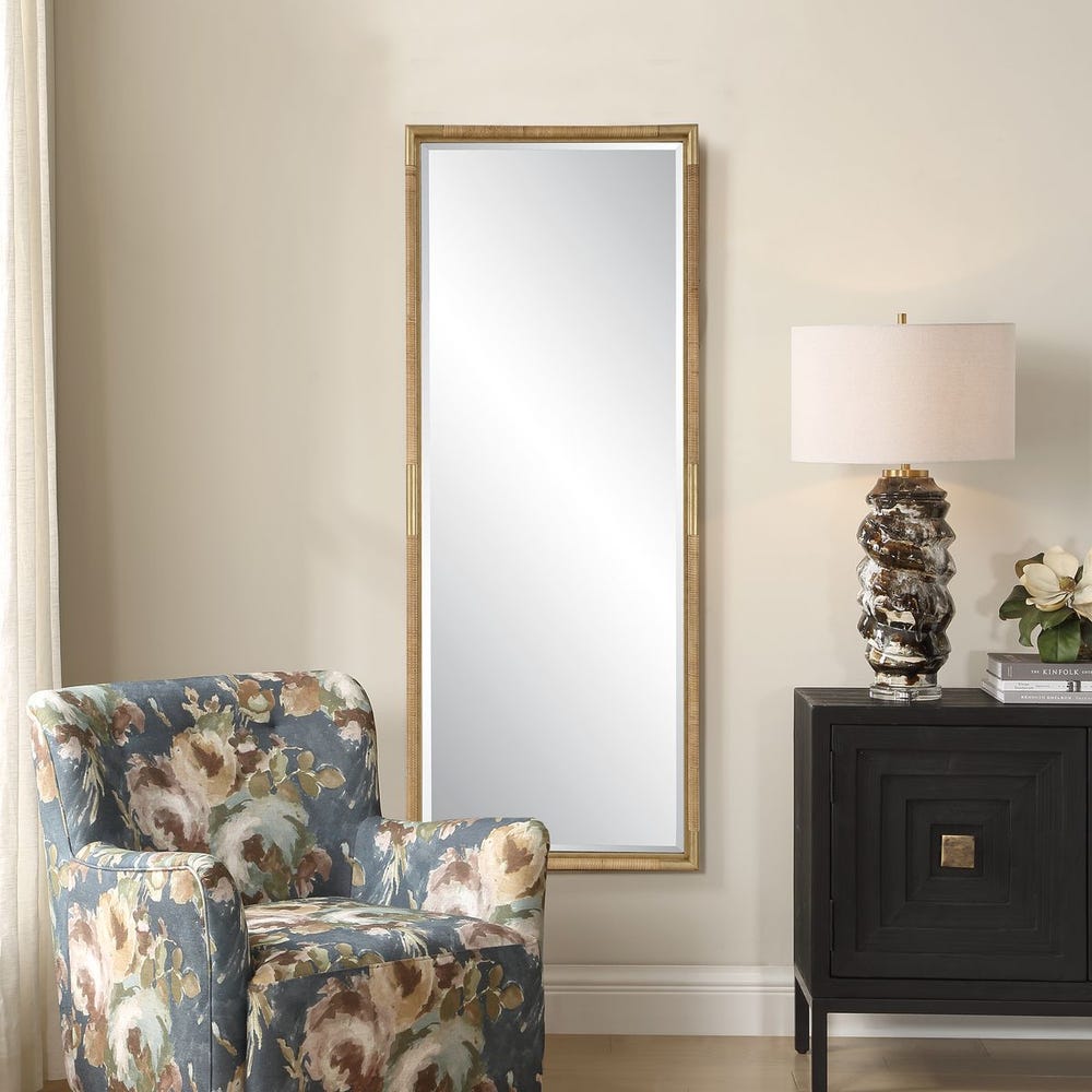Uttermost Kampar Full Length Rattan Tall Mirror
