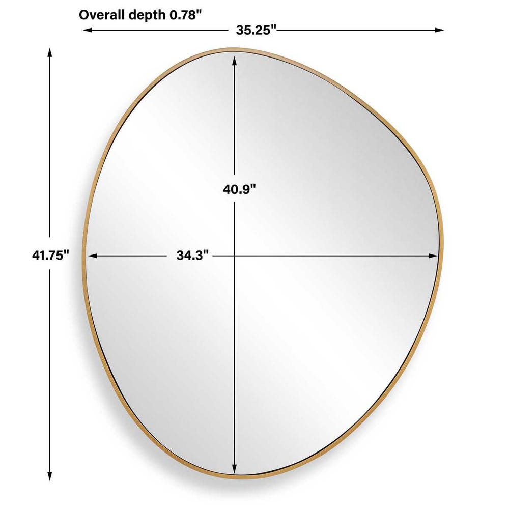 Uttermost Distort Antique Brass Mirror