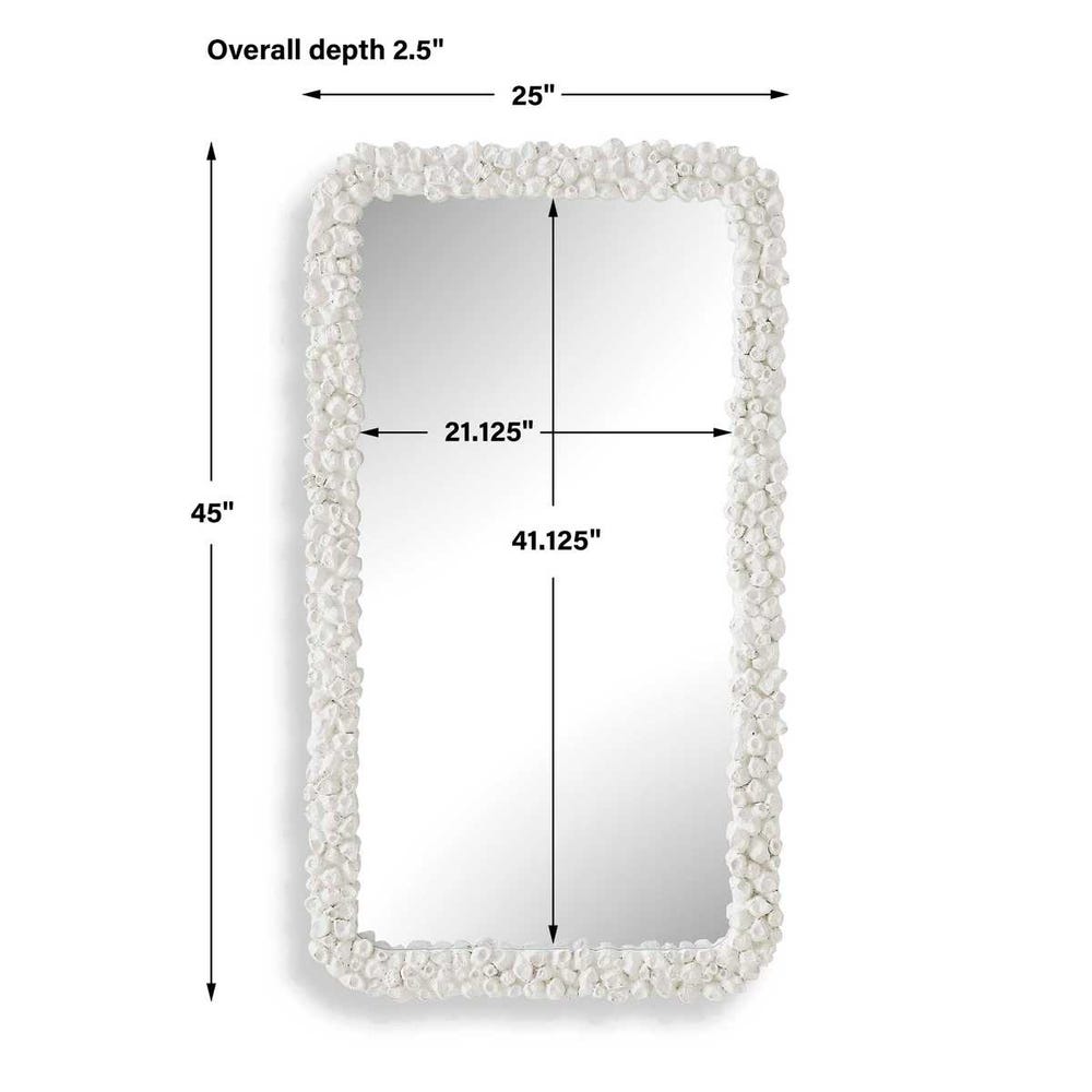 Uttermost Barnacle Rectangular White Mirror