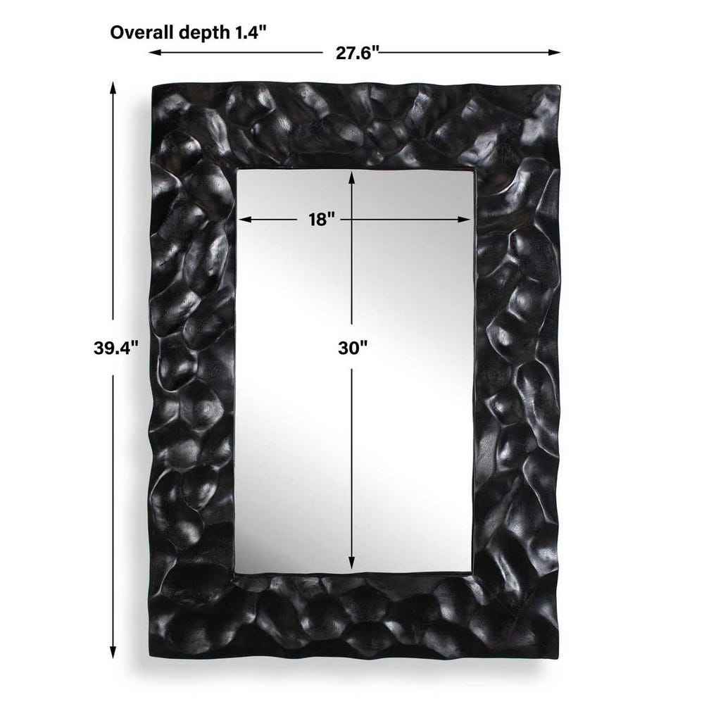 Uttermost Malosi Black Carved Mirror