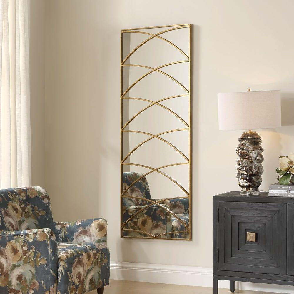 Uttermost Crossed Up Gold Full Length Mirror