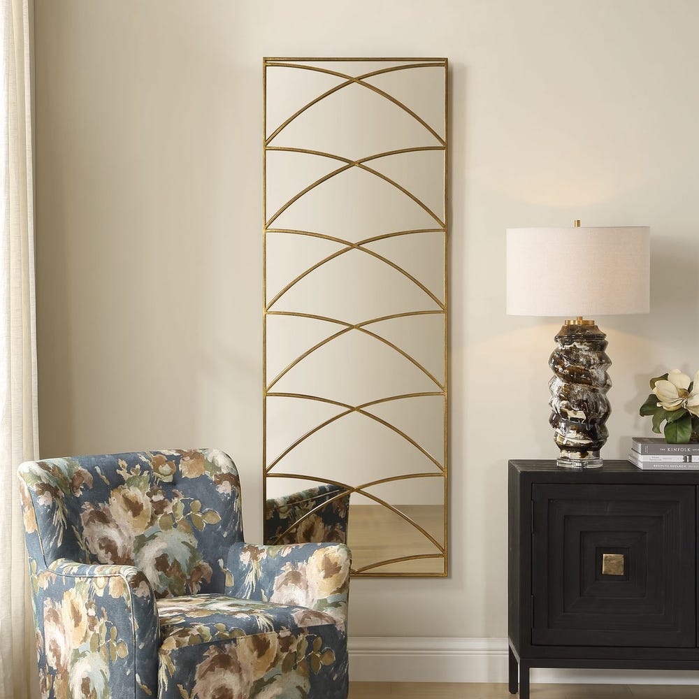 Uttermost Crossed Up Gold Full Length Mirror