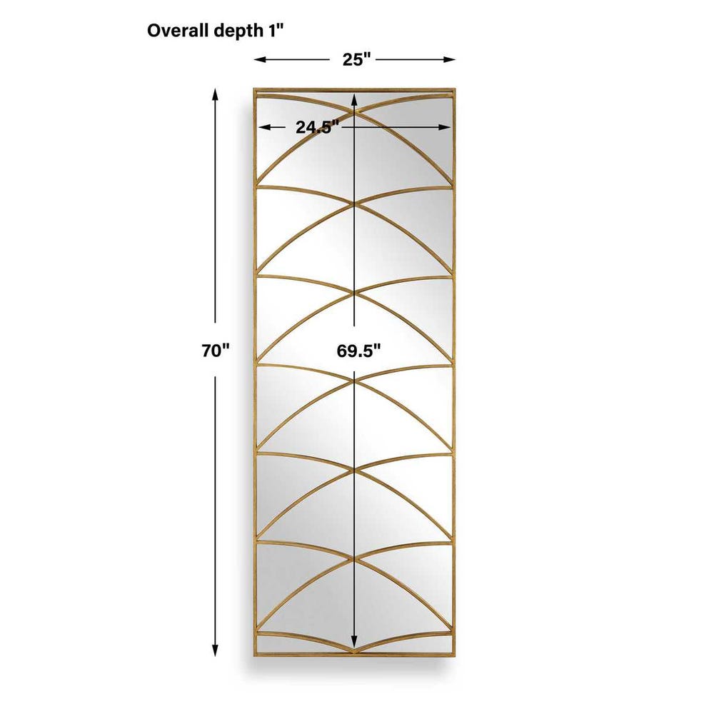 Uttermost Crossed Up Gold Full Length Mirror