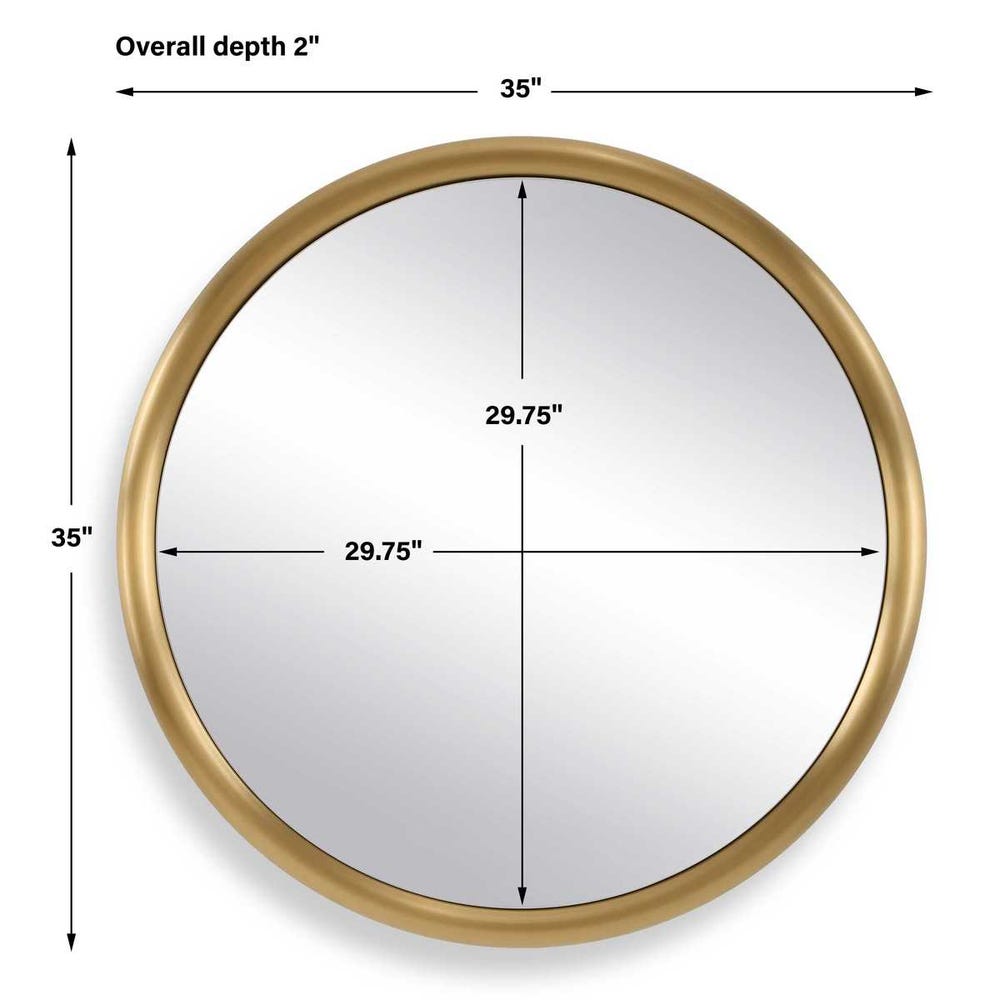 Uttermost Atkinson Modern Brass Round Mirror
