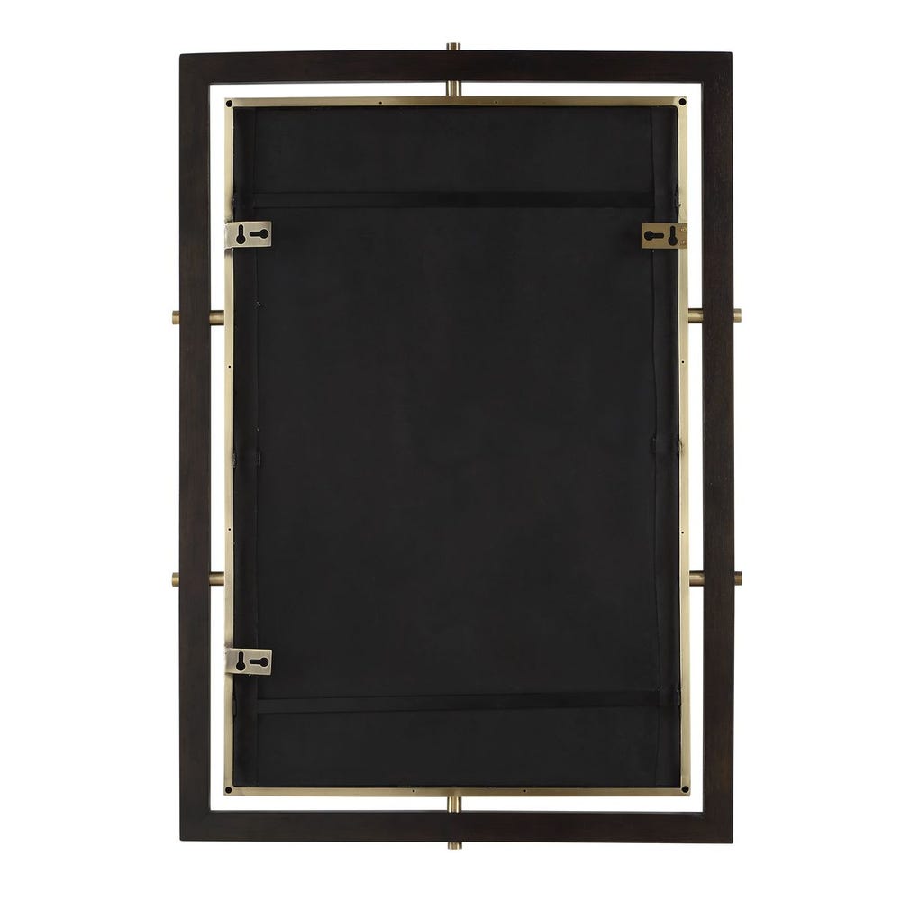 Uttermost Bach Walnut & Brass Rectangle Mirror
