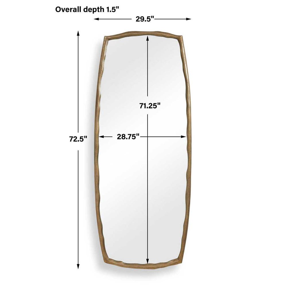 Uttermost Adair Antique Brass Tall Mirror