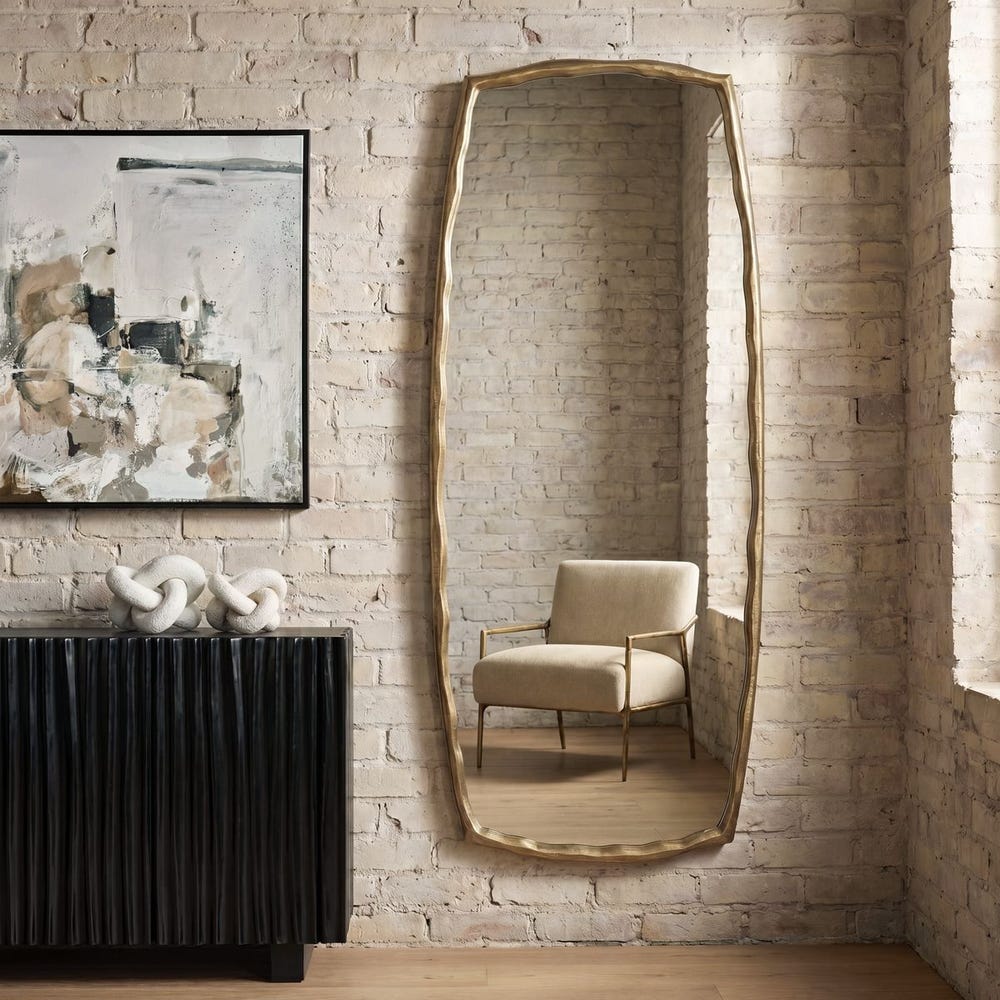 Uttermost Adair Antique Brass Tall Mirror