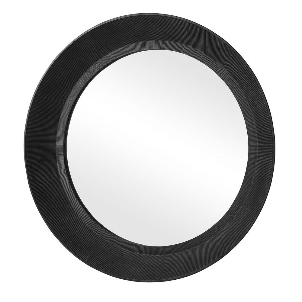 Uttermost Montgomery Round Black Mirror