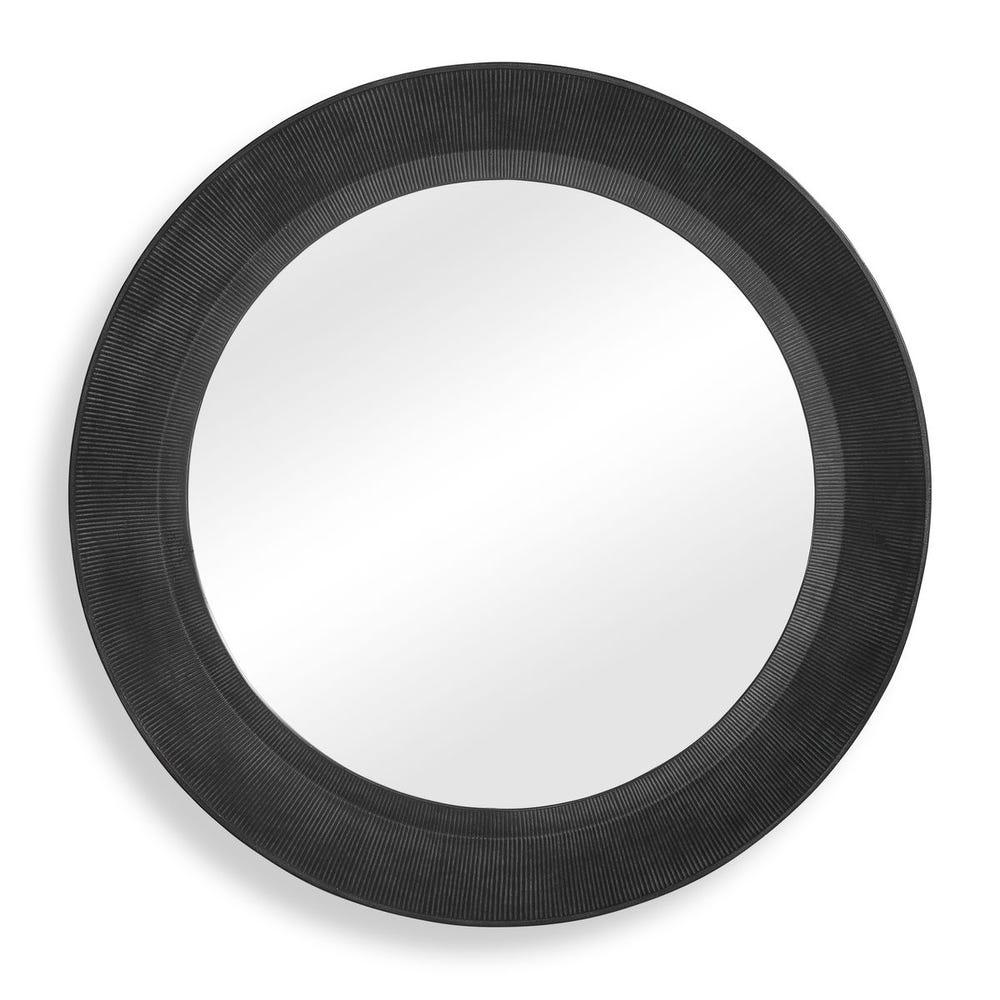 Uttermost Montgomery Round Black Mirror