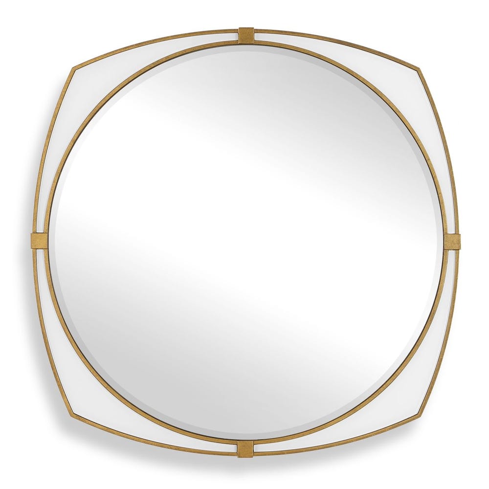 Uttermost Estella White Round Mirror