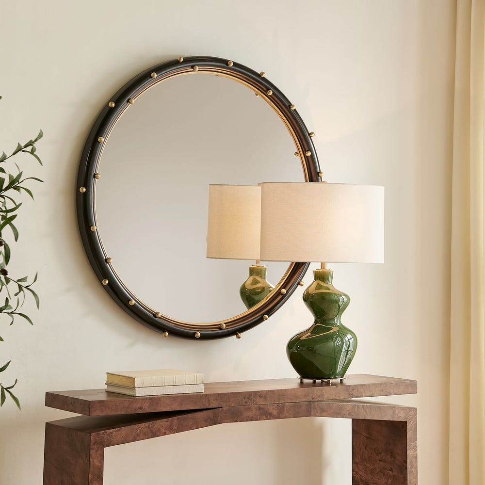 Uttermost Helia Brass Round Mirror