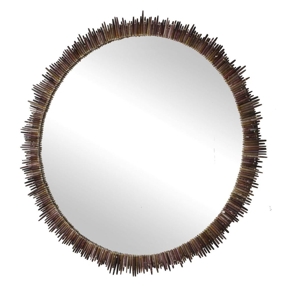 Uttermost Tiger Sea Urchin Round Mirror