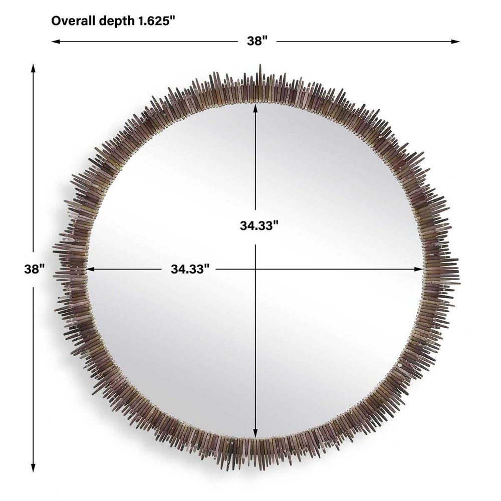 Uttermost Tiger Sea Urchin Round Mirror