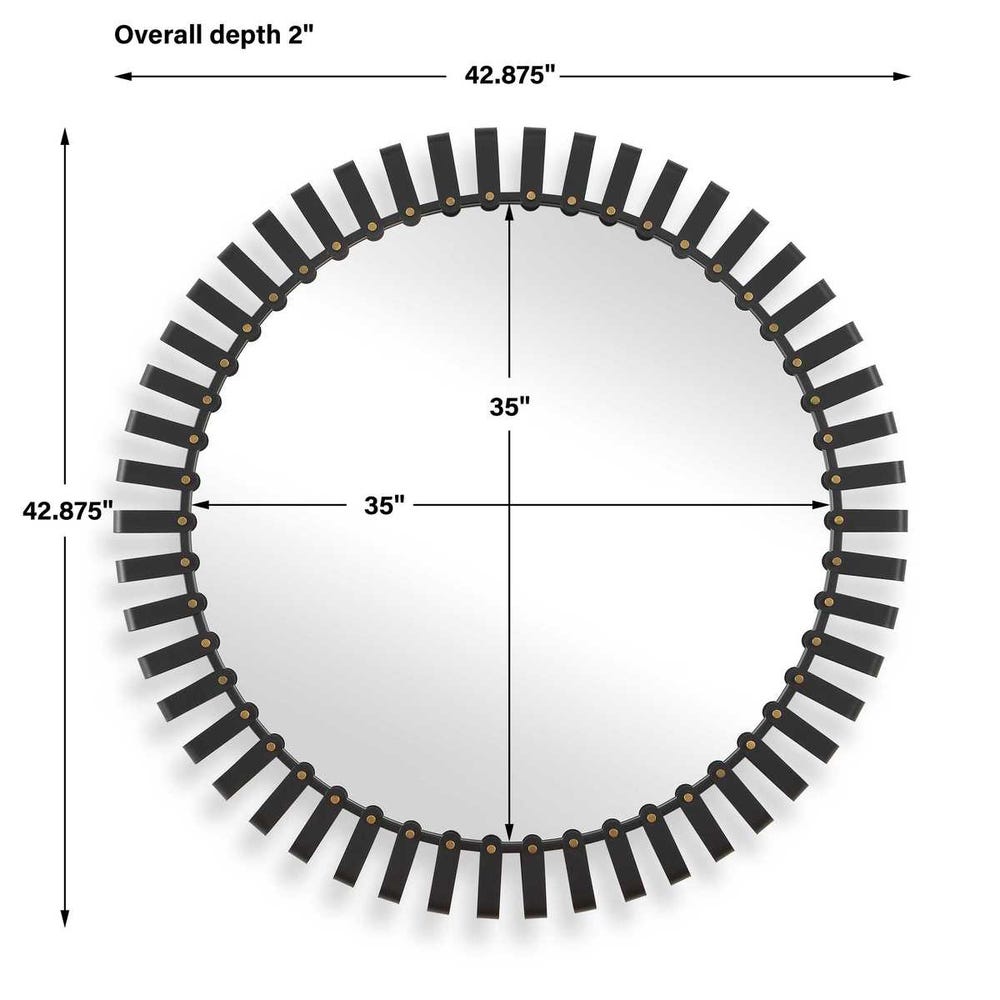 Uttermost Jael Round Iron Bands Mirror