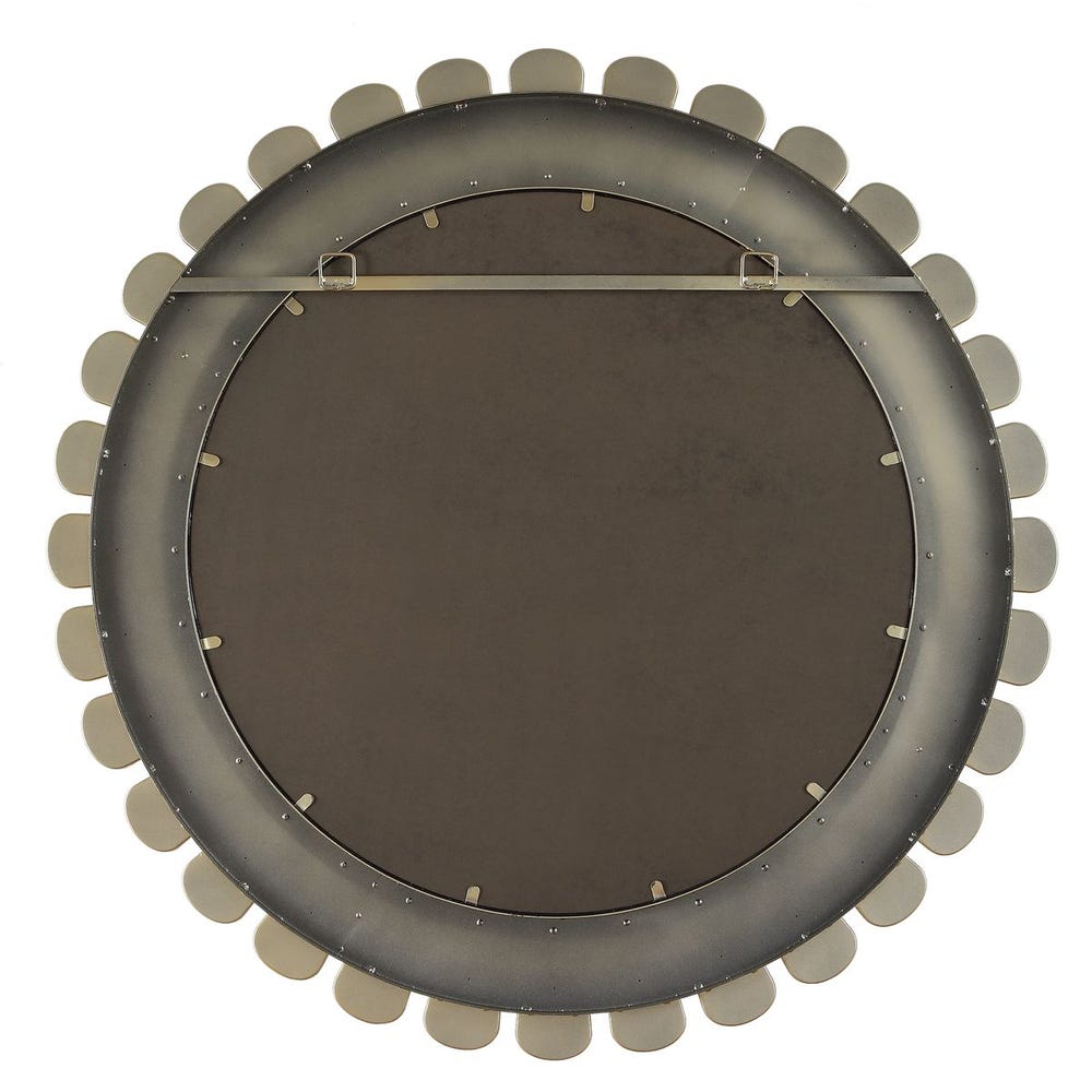 Uttermost Miran White Glass Round Mirror