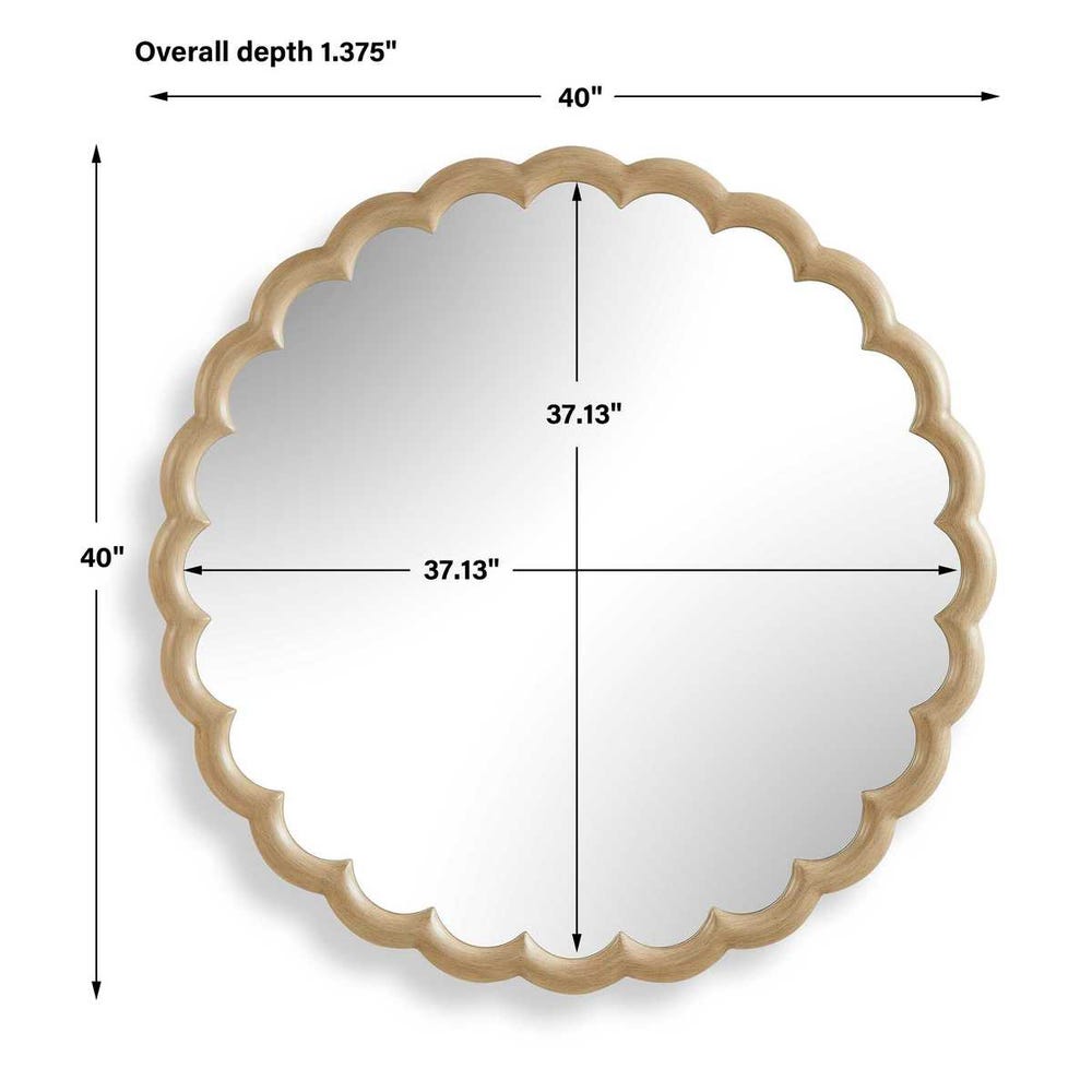 Uttermost Cerrito Burnished Ivory Round Mirror