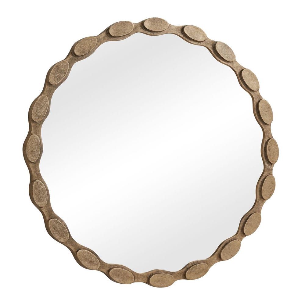 Uttermost Marietta Round Brass Mirror