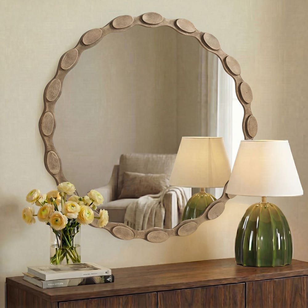 Uttermost Marietta Round Brass Mirror